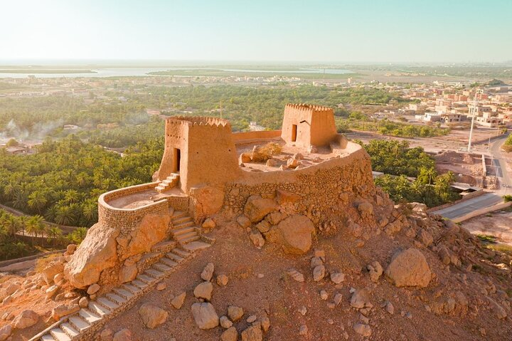 Experience breathtaking views from Dhayah Fort where history meets the stunning landscape of Ras Al Khaimah offering a perfect backdrop for exploration and discovery.